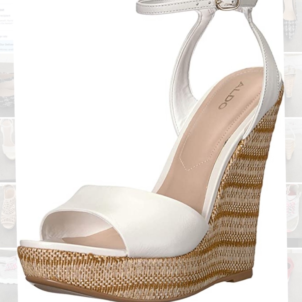 Aldo Cilmaclya White Ankle Heels